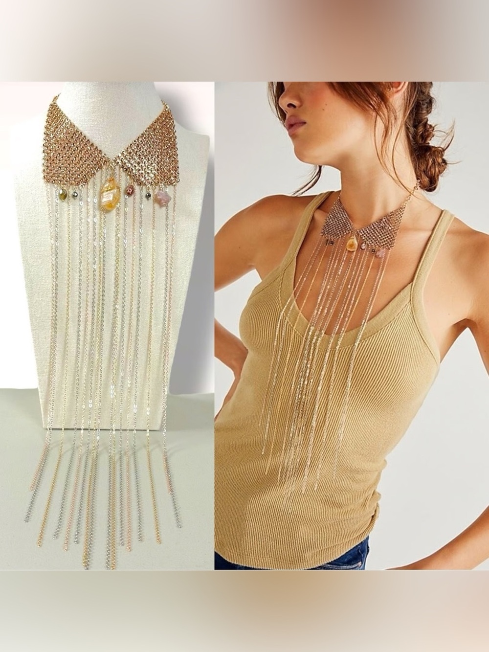GOLD COLLAR BODY CHAIN - FP x ARIANA OST - NWT